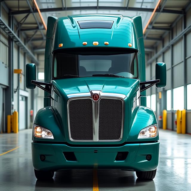 Heavy duty freight truck on the move